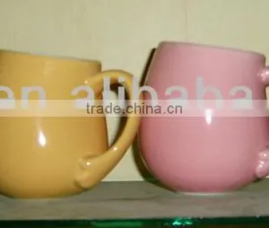 Customize Color Bulge Shape Ceramic Art Design Mug thumbnail-1