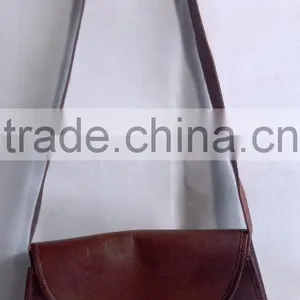 High Quality Handmade Vintage Pure Goat Leather Satchel Bag thumbnail-3