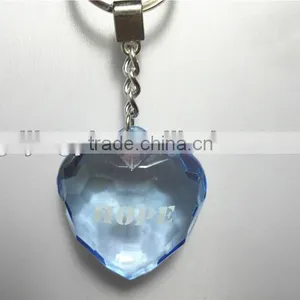 2015 China Different Color Acrylic Clear Hanging Decoration Transparency Heart With Key Ring thumbnail-4