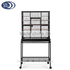 Pet Parrot Aviary Bird Cage Stand With Wheels thumbnail-2