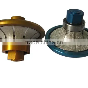 Vacuum Brazed Diamond Profile Wheel With M14 Connection/H- Shaped Brazed Diamond Router Bits thumbnail-1