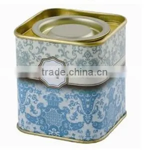Small Square Loose Tea Tin Box thumbnail-2