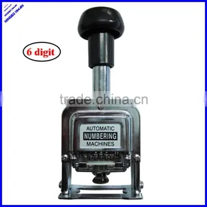 Office 6 Digital Self-inking Hand Metal Auto Number Stamp thumbnail-1