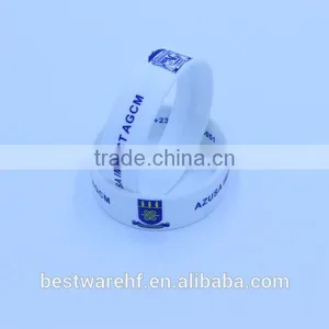 Silk Printed Cancer Awareness 3/4 Inch Silicone Bracelet thumbnail-2