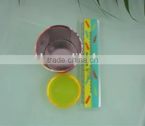 Round Cute Coin Bank Tin Case With Plastic Lid thumbnail-2