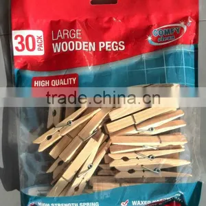 2014 New Designed Multifunction Large Line Wooden Cloth Pegs, Direct Factory/Manufactory Supply/industrial thumbnail-1
