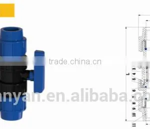 TY High Quality PP Compression Fittings TRUE UNION BALL VALVE Eco-friendly Cheap Price Full Size Factory Price List Discount thumbnail-1