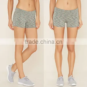 Cheap Wholesale Custom Polyester Spandex Women Fashion Gym Sport Wear Active Space Dye Shorts Pants High Quality thumbnail-1