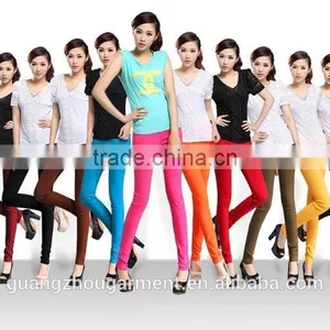 Wholesale Cheap Price High Quality Winter Candy Color Skinny Tight Zip Legging Stretch Pant Slim Jeggings Pencil Trouser thumbnail-2