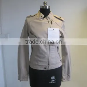 Anti-Wrinkle Feature and Winter Season Ladies PU Leather Jacket thumbnail-1