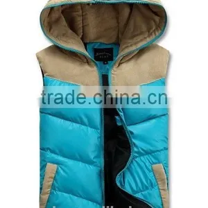 Winter Men's Down Vest Warm Hooded Vest Casual Cotton-padded Jacket Slim Coat thumbnail-2