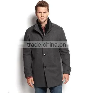 Wool-Blend Knit-Bib Car Coat thumbnail-1
