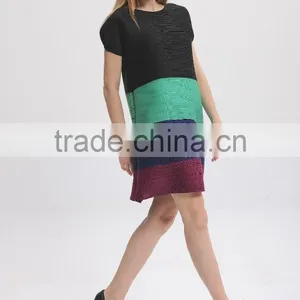 Ladies Multi Rainbow Color Wrinkle Loose New Model Dress thumbnail-6