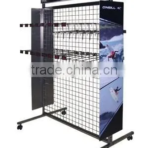 Practical Double Sided Floor Wire Mesh Display Racks and Stands thumbnail-1