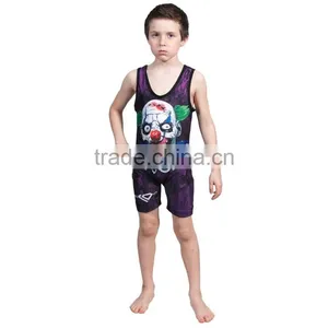 Hot Sale Cheap and Cool Custom Sublimated Wrestling Singlets thumbnail-3