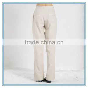 New Fashion Office Lady Wide Leg Pants Linen Casual Elephant Long Palazzo Pants thumbnail-4