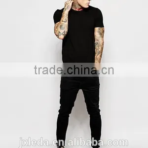Men White / Black Plain Crewneck Short Sleeves t Shirt Custom thumbnail-3