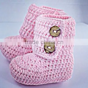 Autumn Winter Warm Crochet Wool Shoes Baby Newborn Knitted Booties thumbnail-3