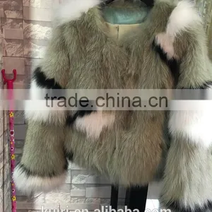 100% Real Fox Fur Coat 2016 New Design Woman Short Fox Fur Jackets for Winter Warms Brand Design thumbnail-2