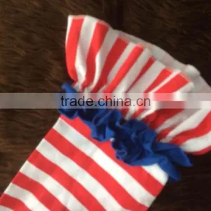 2015 New Baby Girls Ruffle Capri Dress Set July 4th Outfits With Matching Necklace and Bow thumbnail-2
