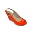 Light Weight PU Material Ladies Red Autumn Black Peep Toe Wedge Sandals thumbnail-1