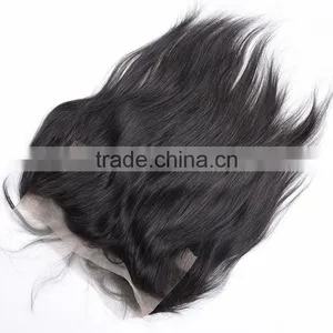 22"*4"*2" Band Lace Frontals With Baby Hair 3pcs Virgin Straight Brazilian Hair+1pc 360 Lace Frontal Closure thumbnail-3