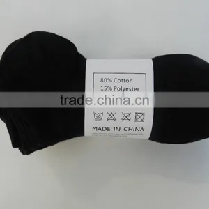 High RICH Cotton 5 or 10 PACK Solid Plain Black Mens Ankle Socks thumbnail-3
