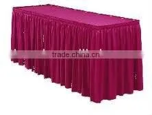 Polyester Table Skirts Table Skirting Banquet Table Skirting Wedding Table Skirts Table Linen thumbnail-1