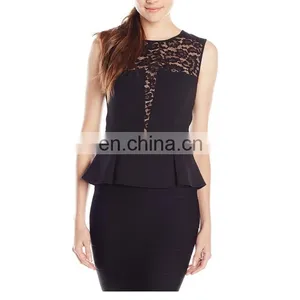 Hot Sale New Fashion Front Lace Women Top Sleeveless thumbnail-3