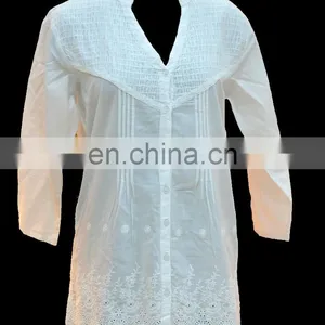 LADIES 100% COTTON SUMMER SHIRT thumbnail-3