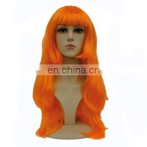 MCW-0370 Party Masquerade Synthetic Long Women Hot Straight Orange Wig thumbnail-1