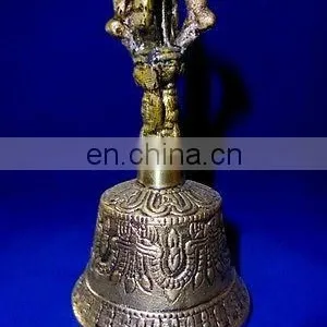 Tibetan Buddhist Temple Meditation Singing Bell With Dorje Vajra Buddhism Bells Tibetan Buddhist Meditation Bell and Dorje Set thumbnail-2