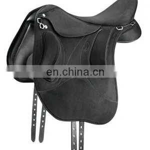 Wholesale Horse Trail Saddles - WESTERN TRAIL HORSE BLACK LEATHER SADDLE thumbnail-1