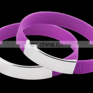 Silicone Bracelets With QR Code on Metal Clips/Buckles thumbnail-2