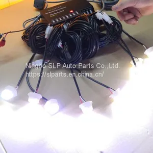 160W 8 LED Bulbs Hide White Emergency Hazard Warning Strobe Light Kit thumbnail-2