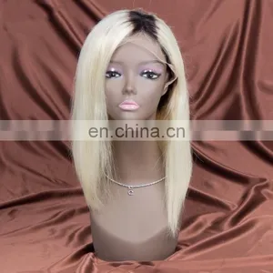 Brown Color Beautiful Brazilian Human Hair Lace Wig Blonde Human Hair Full Lace Wig thumbnail-1
