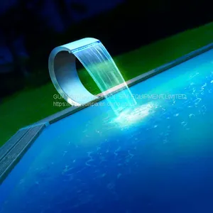 Swimming Pool Spa Pool Stainless Steel Waterfall Faucet With Light thumbnail-1
