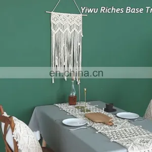 Bohemian Home Decorative Hand Crocheted Pillow Case Handmade Macrame Pillow Cushion Cover thumbnail-1