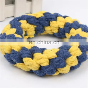 Factory Direct Sales Cotton Rope Pet Toys Multi-color Donut Dog Toy thumbnail-3