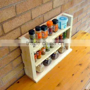 Custom Made Natural Color Solid Wooden Spice Rack thumbnail-4