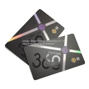 Custom Credit Card Size Business Card With Embossed Number Holographic Overlay for High Quality Plain Pvc Card Printing Hologram thumbnail-4