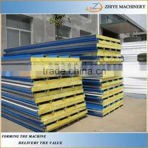 Rock Wool Sandwich Panel Machine/fireproof Rock Wool Sandwich Tiles Making Line thumbnail-6