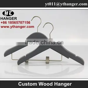 IMY-170 Gray Wooden Children Top Hangers for Cloth thumbnail-3