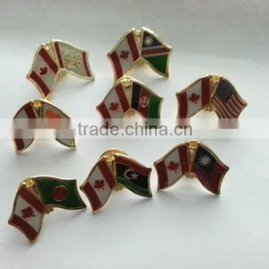 Custom Lapel Pins/crossed Flag Lapel Pins thumbnail-1