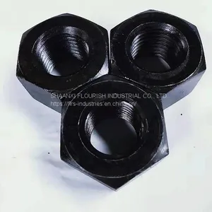 Carbon Steel Hexagon Lock Nut Black Oxide Plating / M3 M8 M12 Hex Nut thumbnail-1
