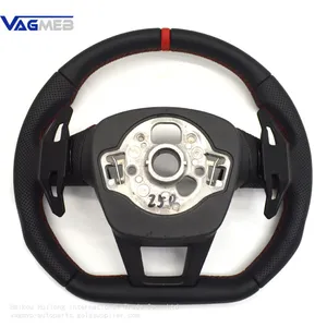 For Audi A6 C8 Punched Leather Red Stitching Multifunction Steering Wheel Assembly thumbnail-5