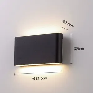 Modern Minimalist LED Wall Lamp Outdoor Waterproof Courtyard Corridor Ultra-thin Living Room Bedroom Bedside Dual Head Wall Lamp thumbnail-3
