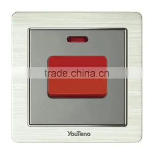 20A 1 Gang 1way British Power Button Switch With Neon thumbnail-1