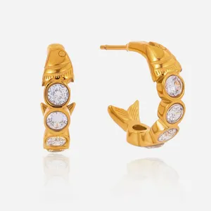 Fashion Hypoallergenic Stainless Steel Stud Earrings for Sensitive Skin thumbnail-4