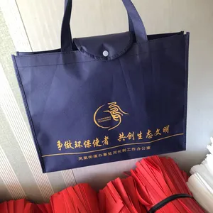 Folding Non-woven Bag With Button thumbnail-3